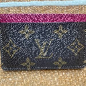 SOLD: Louis Vuitton Card Holder in Monogram - Fuschia
